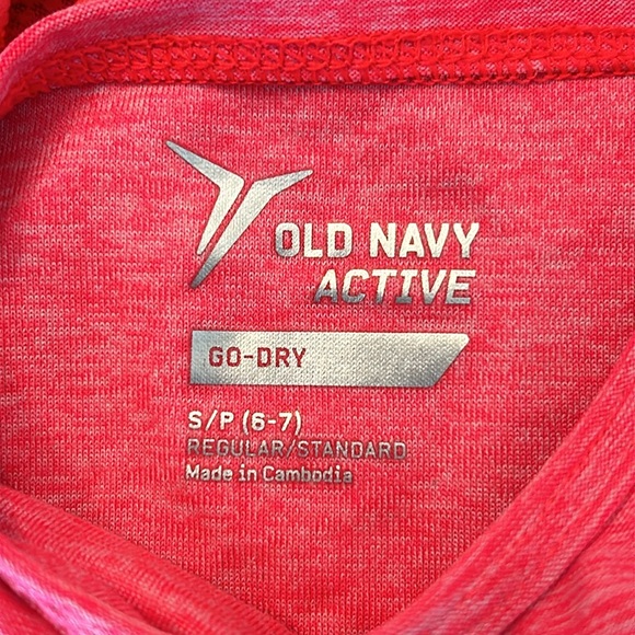 Orange Athletic Tank Top Old Navy Active Go- Dry Girls Small (6/7) - Picture 2 of 3